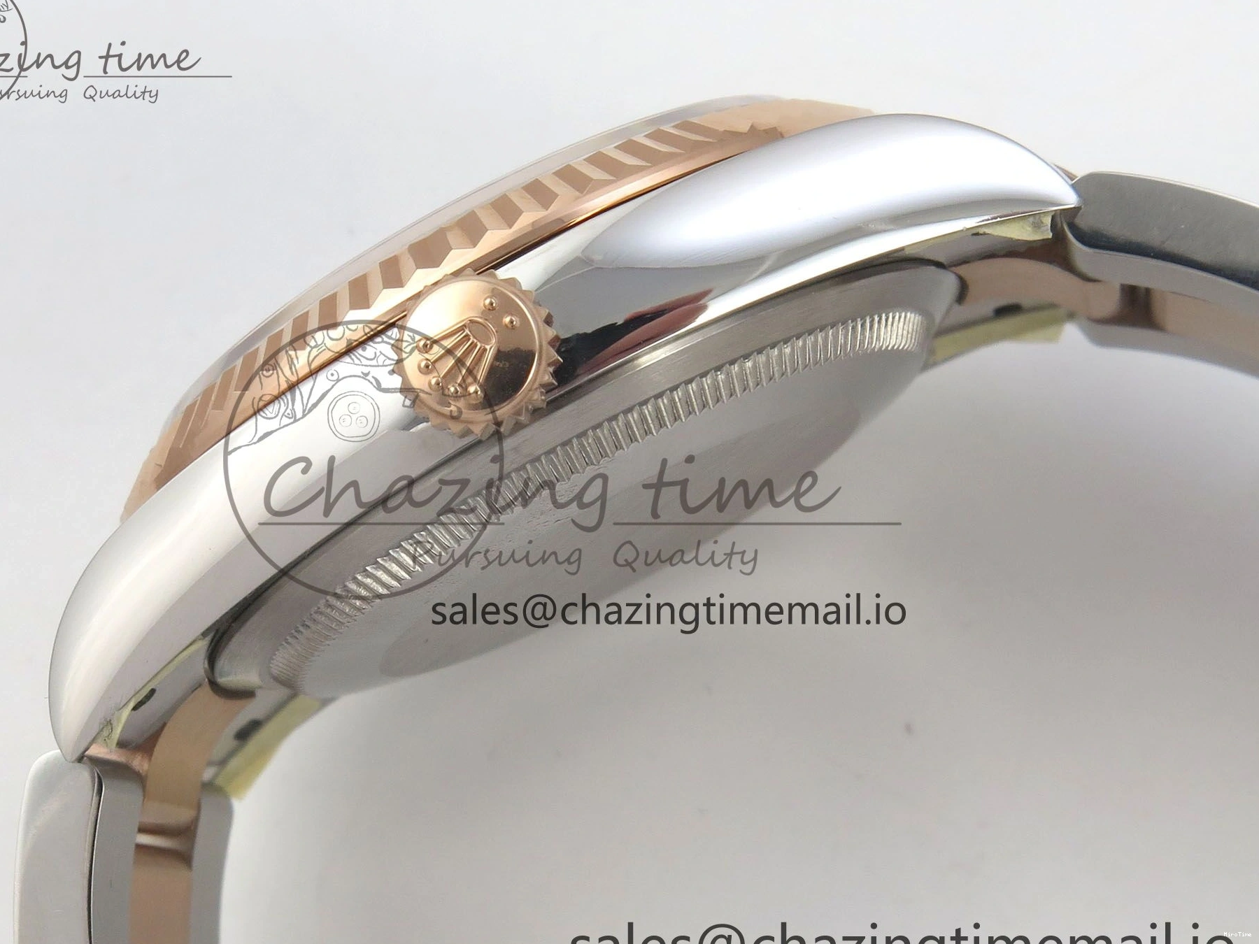 MiroTime 0407 DateJust 36 SS RG ARF 1:1 Best Edition 904L Steel Gray Dial Green Roman on Oyster Bracelet SH Affordable 73